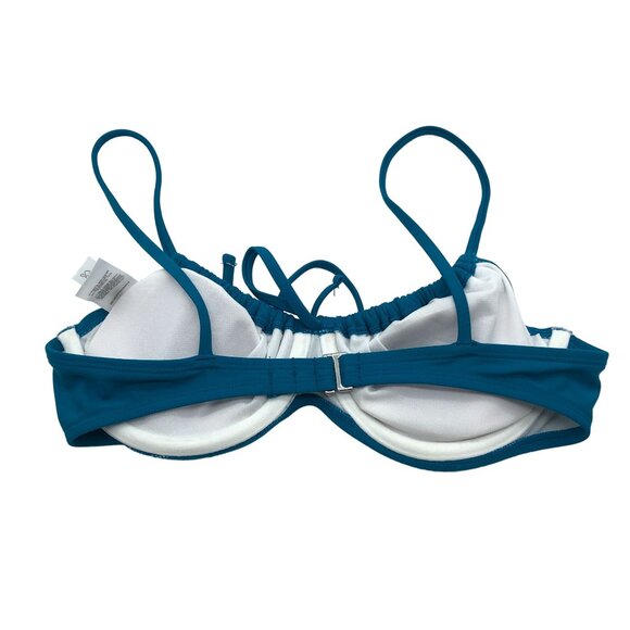 Salt + Cove Teal Underwire Bikini Swim Top Adjustable Straps Size M - Picture 3 of 6